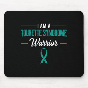 Tourette Syndrome Warrior Teal Ribbon Coprolalia G Mouse Mat