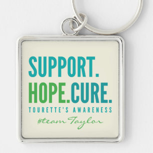 tourette's Custom name support hope cure Keychain