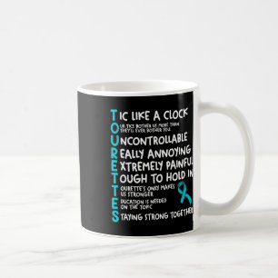Tourettes Meaning Teal Ribbon Tourette Syndrome Aw Coffee Mug