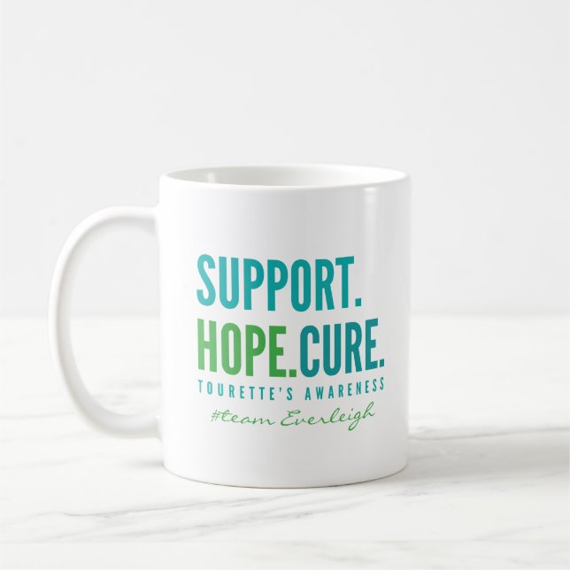 tourette's support Custom personalised name Mugs  (Left)