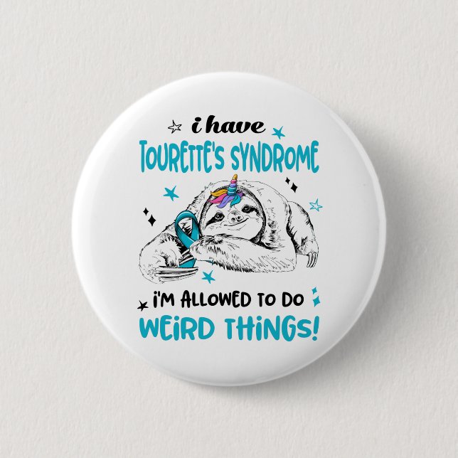 Tourette's Syndrome Awareness Month Ribbon Gifts 6 Cm Round Badge (Front)