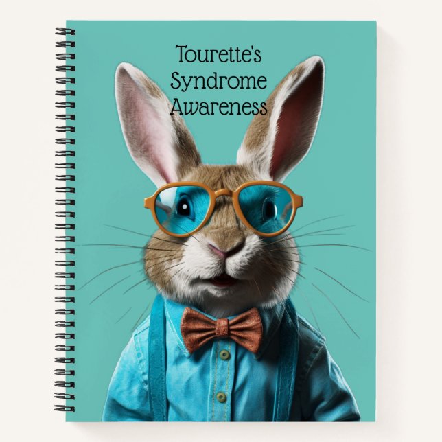 Tourette's Syndrome Awareness Rabbit Notebook (Front)