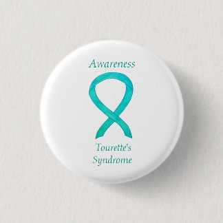 Tourette's Syndrome Awareness Ribbon Custom Pin