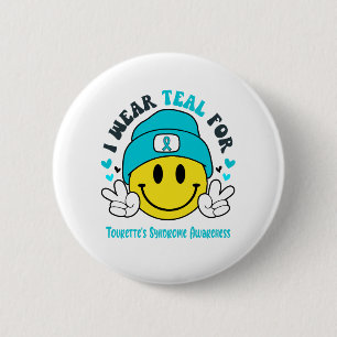 Tourette's Syndrome Awareness Ribbon Support Gifts 6 Cm Round Badge