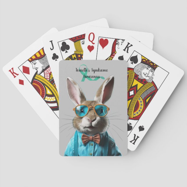 Tourette's Syndrome Custom Playing Cards Rabbit (Back)
