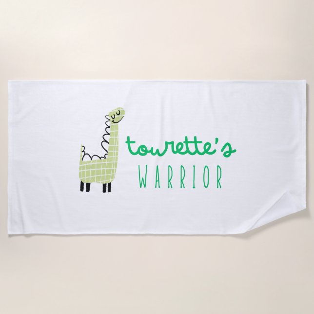 tourette's warrior awareness cute Beach Towel  (Front)
