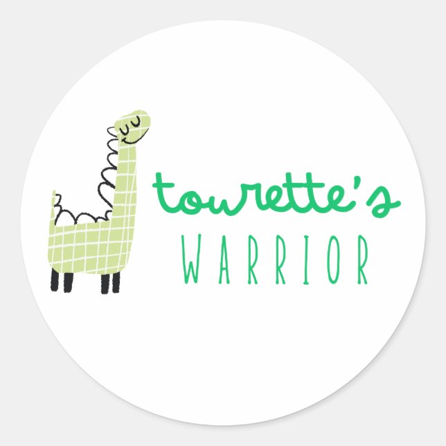Tourette's warrior awareness cute Stickers (Front)