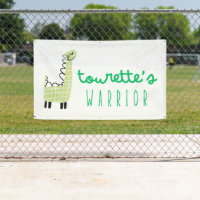 tourette's warrior awareness Outdoor Banner Sign