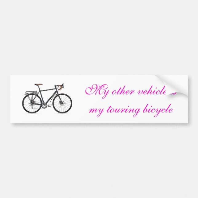 Touring bike bumper sticker (Front)