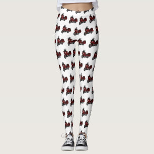 Touring motorcycle cartoon illustration leggings