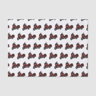 Touring motorcycle cartoon illustration tissue paper