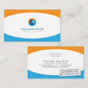 Tourism   Travel Agent Business Card