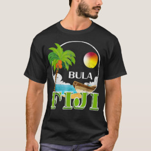 Tourist and Native Fiji Bula Beaches Summer Palm T T-Shirt