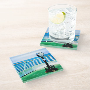 Tourist Binocular Glass Coaster