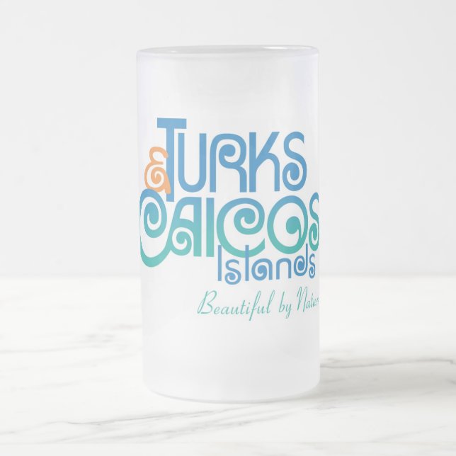 Tourist Board Frosted Glass Beer Mug (Center)