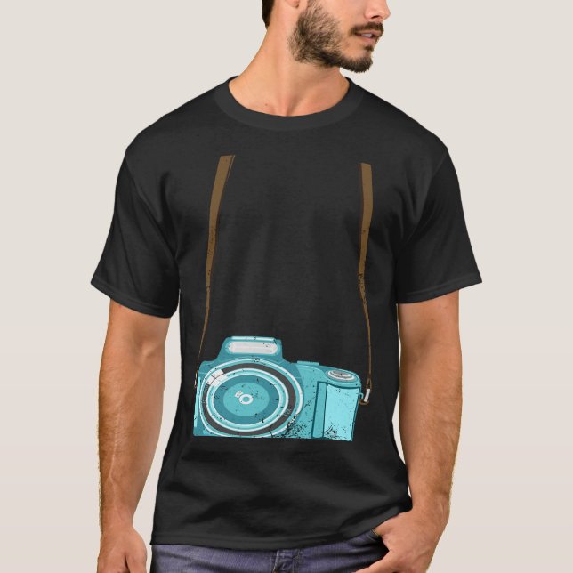 Tourist Camera  Men Women Cool Photography Costume T-Shirt (Front)