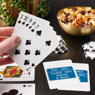 Tourist Info Centre Sign Playing Cards