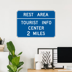 Tourist Info Centre Sign Poster