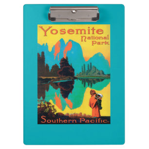 Tourist Poster - Yosemite Nat'l Park, CA Clipboard