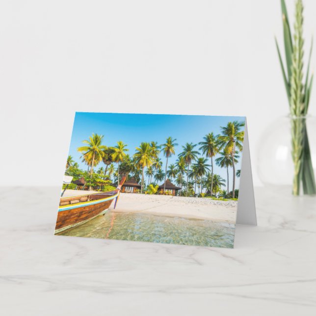 Tourist Resort's Bungalows on the Beach | Thailand Card (Front)