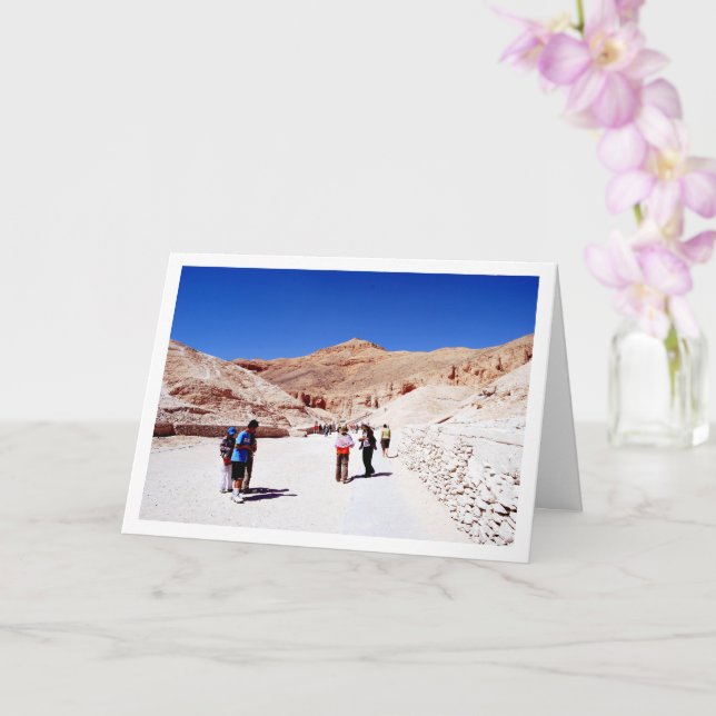 Tourists at the Valley of the Kings, Luxor, Egypt Card (Orchid)