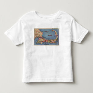 Tourists' Auto Map of Cape Cod Toddler T-Shirt