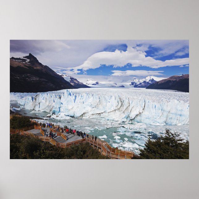 Tourists Looking At Glacier Poster (Front)