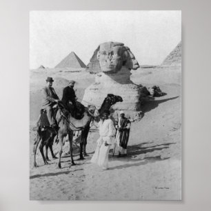 Tourists Travelling by Sphinx Poster