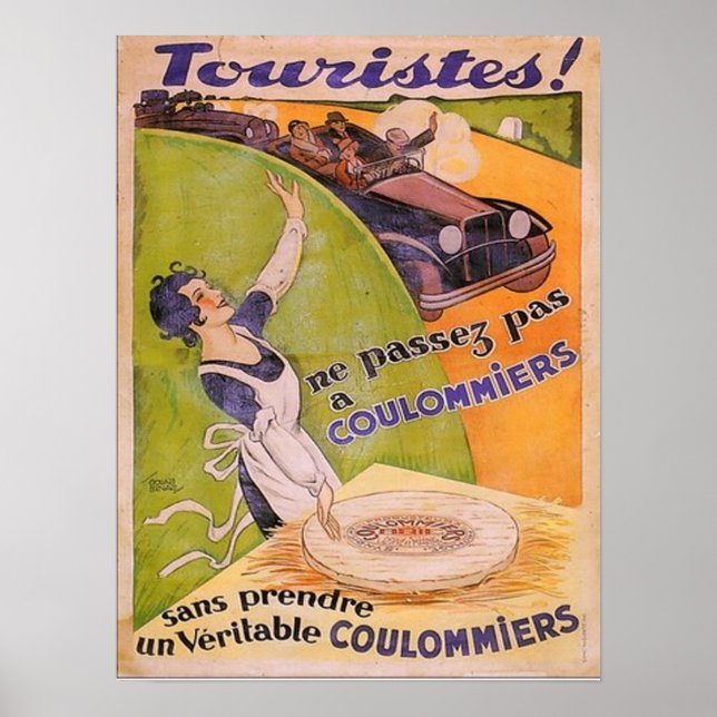 Tourists Vintage Ad Print (Front)