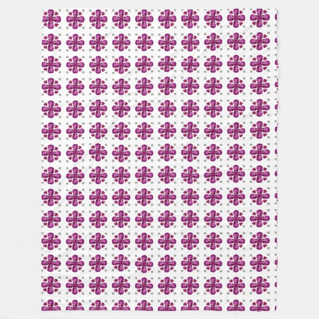 Tourmaline 4-Leaf Fleece Blanket (Front)