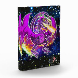 Tourmaline Cosmic Dragon Acrylic Block