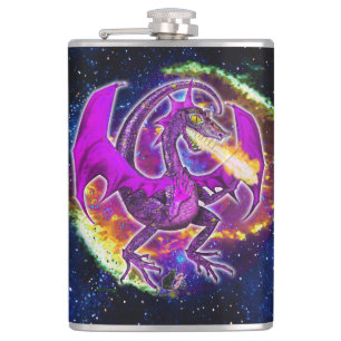 Tourmaline Cosmic Dragon Hip Flask