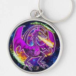 Tourmaline Cosmic Dragon  Key Ring