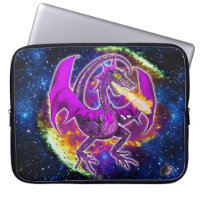 Tourmaline Cosmic Dragon Laptop Sleeve