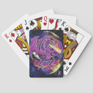 Tourmaline Cosmic Dragon  Playing Cards