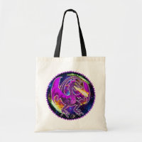 Tourmaline Cosmic Dragon Tote Bag