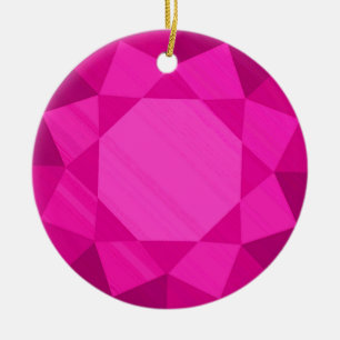 Tourmaline Gemstone / Jewel Graphic Image  Ceramic Tree Decoration