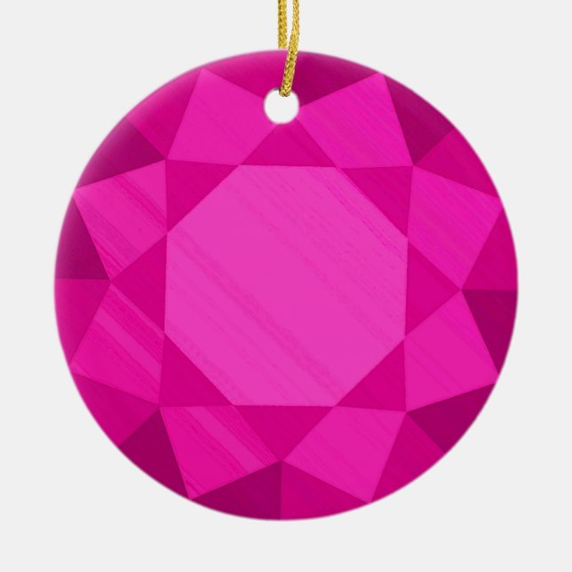 Tourmaline Gemstone / Jewel Graphic Image  Ceramic Tree Decoration (Front)
