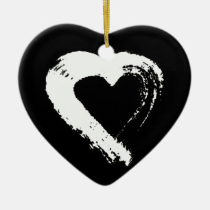 Tourmaline Moon Heart Car Ornament