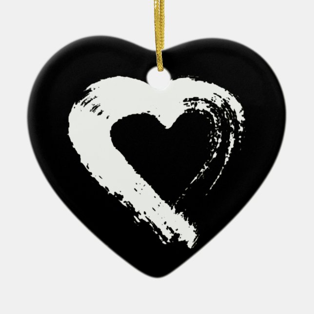 Tourmaline Moon Heart Car Ornament (Front)