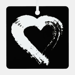 Tourmaline Moon Heart Car Ornament