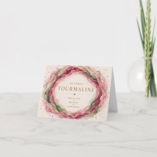 Tourmaline October Birthstone Thank You Card