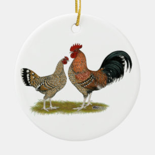 Tournaisis Bantams Ceramic Tree Decoration