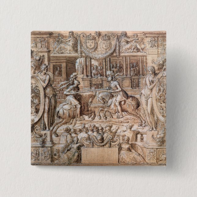 Tournament 15 Cm Square Badge (Front)