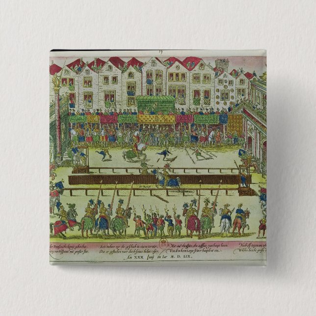 Tournament during which Henri II 15 Cm Square Badge (Front)