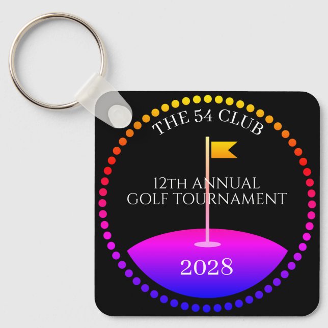Tournament Golf Equipment Modern Key Ring (Front)