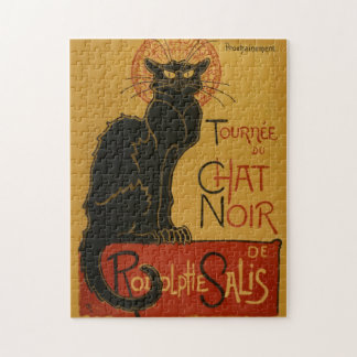 Tournee Chat Noir Black Cat Vintage Illustration Jigsaw Puzzle