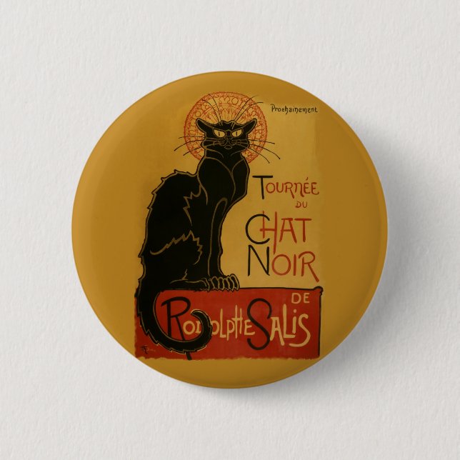 Tournee de Chat Noir Black Cat 6 Cm Round Badge (Front)