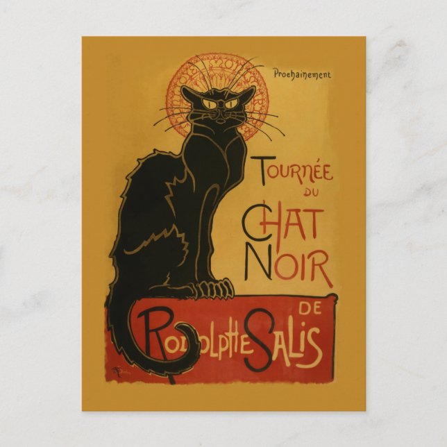 Tournee de Chat Noir Black Cat Postcard (Front)