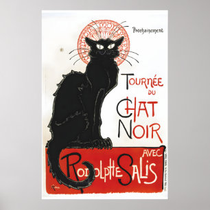 Tournee du Chat Noir 1896 Vintage Style Cat Art Poster
